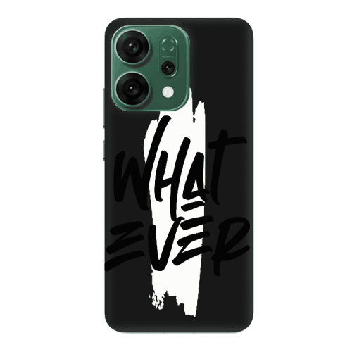 Oppo RENO 14 What Ever Black Colored Silicone TPU Θήκη