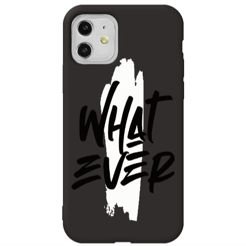 Apple iPhone 11  What Ever Black Colored Silicone TPU Θήκη