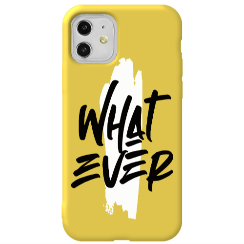 Apple iPhone 11  What Ever Yellow Colored Silicone TPU Θήκη