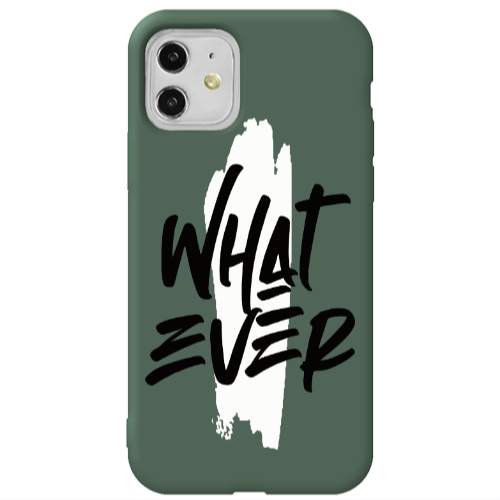 Apple iPhone 11  What Ever Dark Green Colored Silicone TPU Θήκη
