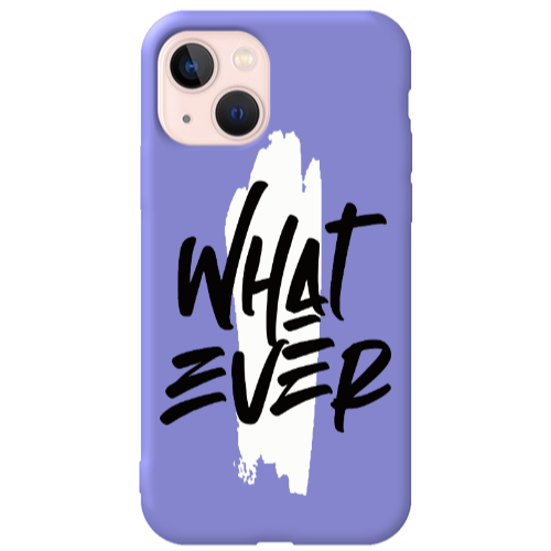 Apple iPhone 13 What Ever Purple Colored Silicone TPU Θήκη