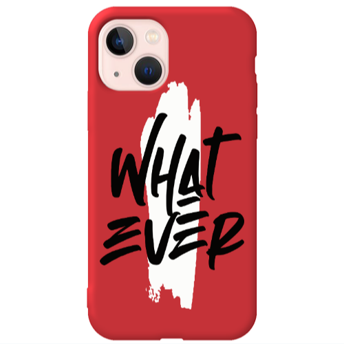 Apple iPhone 13 What Ever Red Colored Silicone TPU Θήκη