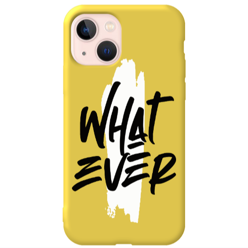 Apple iPhone 13 What Ever Yellow Colored Silicone TPU Θήκη