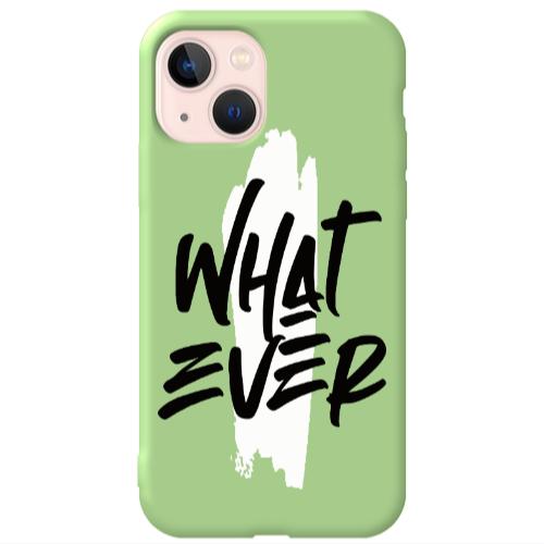 Apple iPhone 13 What Ever Light Green Colored Silicone TPU Θήκη