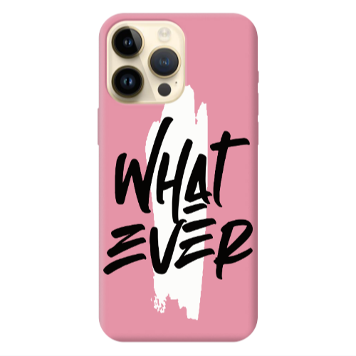 Apple iPhone 13 Pro Max What Ever Pink Colored Silicone TPU Θήκη