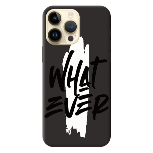 Apple iPhone 13 Pro Max What Ever Black Colored Silicone TPU Θήκη