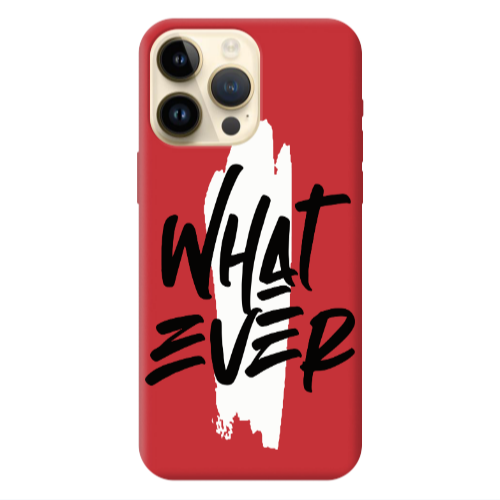 Apple iPhone 13 Pro Max What Ever Red Colored Silicone TPU Θήκη