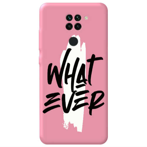 Xiaomi Redmi Note 9 What Ever Pink Colored Silicone TPU Θήκη