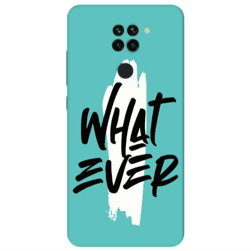 Xiaomi Redmi Note 9 What Ever Turquoise Colored Silicone TPU Θήκη