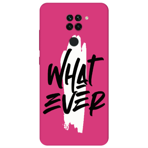 Xiaomi Redmi Note 9 What Ever Fuchsia Colored Silicone TPU Θήκη