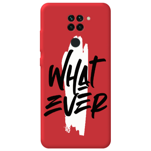 Xiaomi Redmi Note 9 What Ever Red Colored Silicone TPU Θήκη