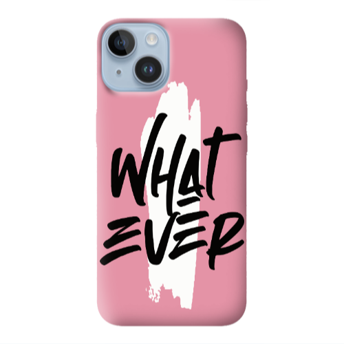 Apple iPhone 14 Plus What Ever Pink Colored Silicone TPU Θήκη