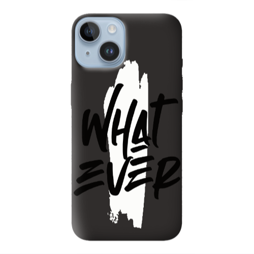 Apple iPhone 14 Plus What Ever Black Colored Silicone TPU Θήκη