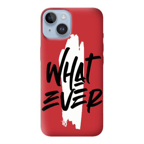 Apple iPhone 14 Plus What Ever Red Colored Silicone TPU Θήκη