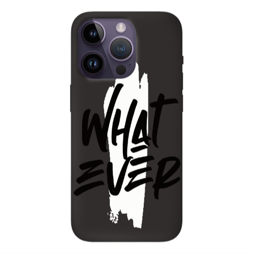 Apple iPhone 14 Pro Max What Ever Black Colored Silicone TPU Θήκη
