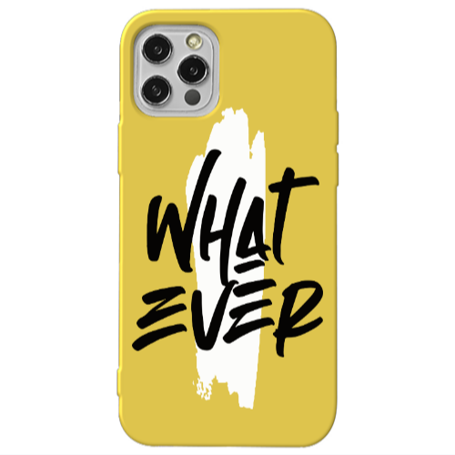 Apple iPhone 12 Pro What Ever Yellow Colored Silicone TPU Θήκη