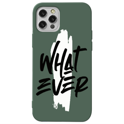 Apple iPhone 12 Pro What Ever Dark Green Colored Silicone TPU Θήκη