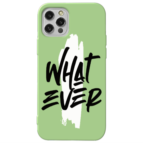 Apple iPhone 12 Pro What Ever Light Green Colored Silicone TPU Θήκη
