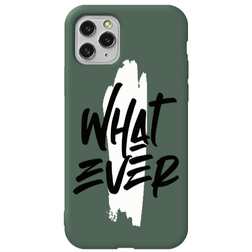Apple iPhone 11 Pro Max What Ever Dark Green Colored Silicone TPU Θήκη