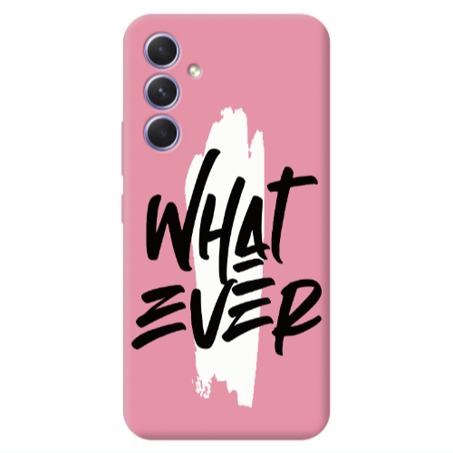 Samsung A54 What Ever Pink Colored Silicone TPU Θήκη