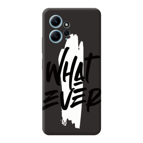 Xiaomi Redmi Note 12 4G What Ever Black Colored Silicone TPU Θήκη