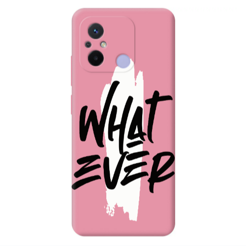 Xiaomi Redmi 12C What Ever Pink Colored Silicone TPU Θήκη