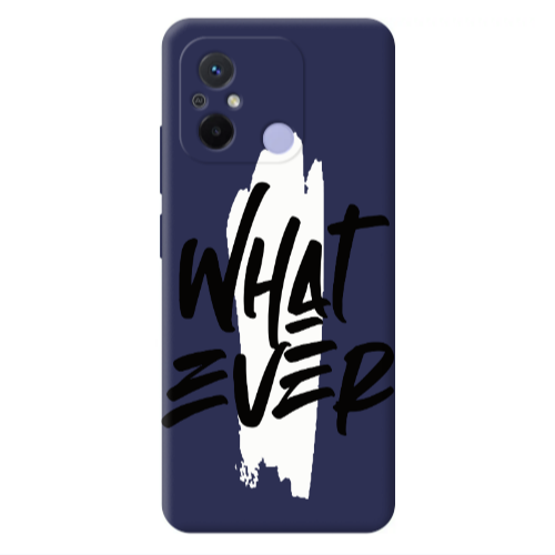 Xiaomi Redmi 12C What Ever Dark blue Colored Silicone TPU Θήκη