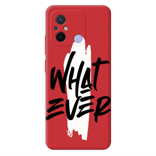 Xiaomi Redmi 12C What Ever Red Colored Silicone TPU Θήκη