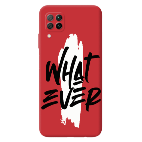 Huawei P40 Lite What Ever Red Colored Silicone TPU Θήκη