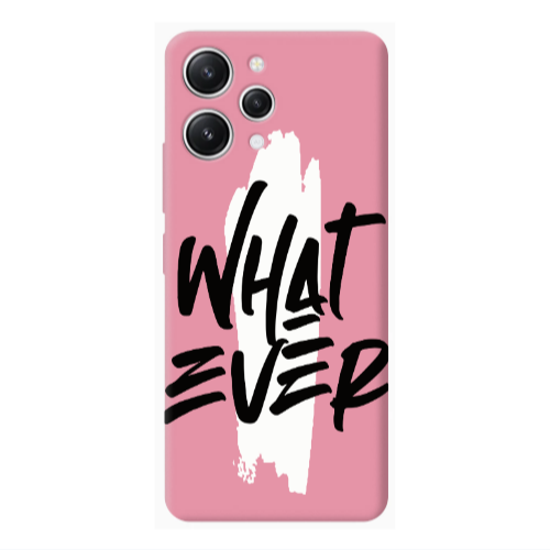 Xiaomi Redmi 12 What Ever Pink Colored Silicone TPU Θήκη