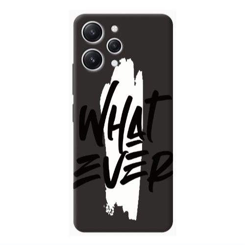 Xiaomi Redmi 12 What Ever Black Colored Silicone TPU Θήκη