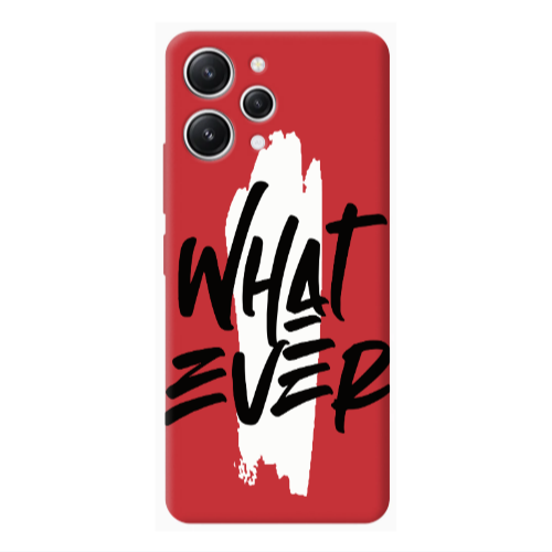 Xiaomi Redmi 12 What Ever Red Colored Silicone TPU Θήκη