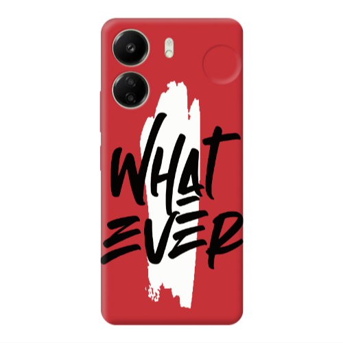 Xiaomi Redmi 13C What Ever Red Colored Silicone TPU Θήκη