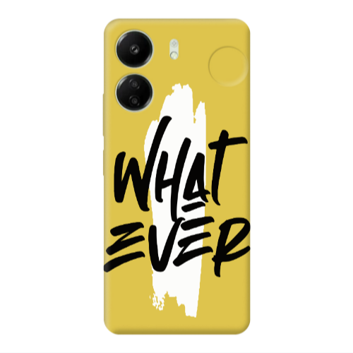Xiaomi Redmi 13C What Ever Yellow Colored Silicone TPU Θήκη