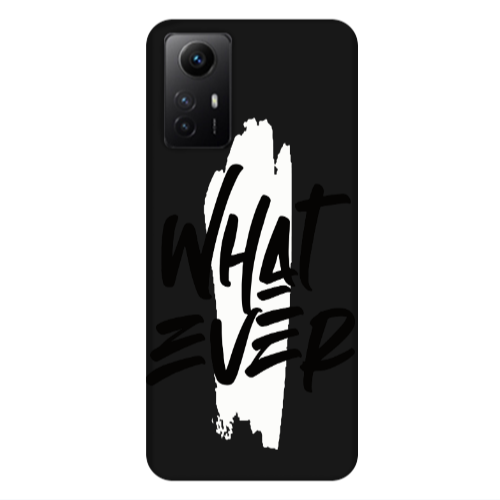 Xiaomi Redmi Note 12s What Ever Black Colored Silicone TPU Θήκη