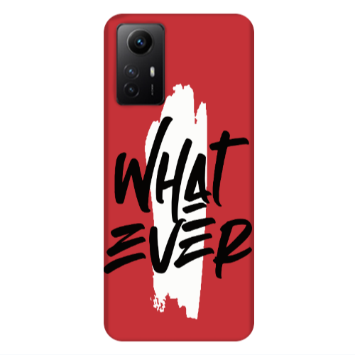 Xiaomi Redmi Note 12s What Ever Red Colored Silicone TPU Θήκη