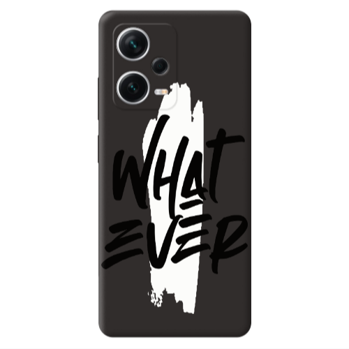 Xiaomi Poco X5 What Ever Black Colored Silicone TPU Θήκη