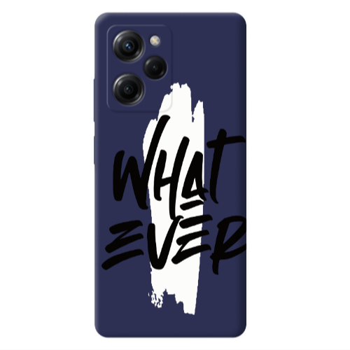 Xiaomi Poco X5 Pro What Ever Dark blue Colored Silicone TPU Θήκη