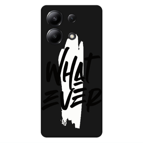 Xiaomi Redmi Note 13 4G What Ever Black Colored Silicone TPU Θήκη