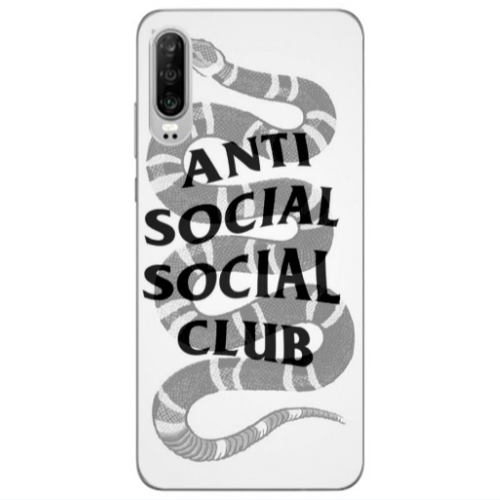 Huawei P30 Social club Transparent Silicone TPU Θήκη