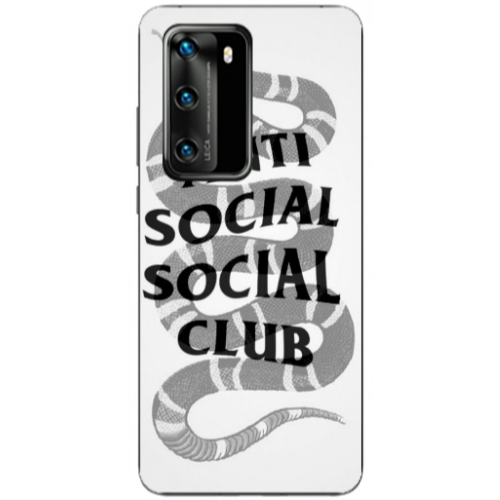 Huawei P40 Social club Transparent Silicone TPU Θήκη