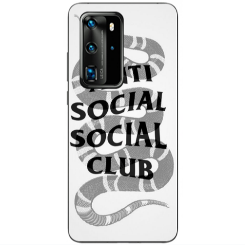 Huawei P40 Pro Social club Transparent Silicone TPU Θήκη