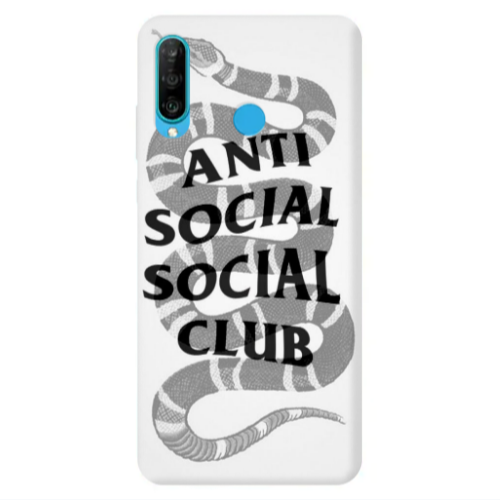 Huawei P30 Lite Social club Transparent Silicone TPU Θήκη