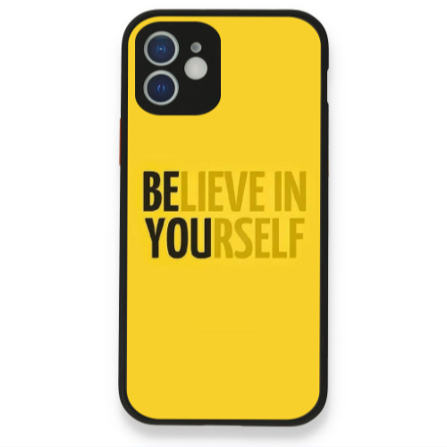 Apple iPhone 12 Belive in Yourself Black Glossy Θήκη