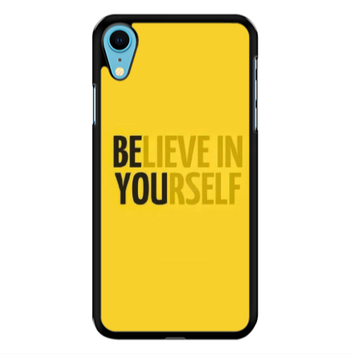 Apple iPhone Xr Belive in Yourself Black Glossy Θήκη
