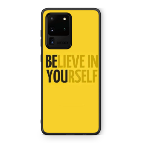 Samsung S20 Ultra Belive in Yourself Black Glossy Θήκη