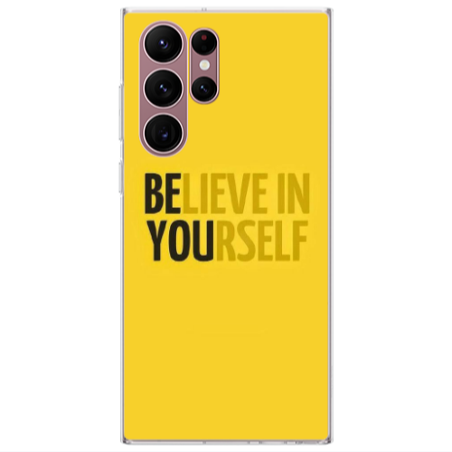 Samsung S22 Ultra Belive in Yourself Transparent Silicone TPU Θήκη