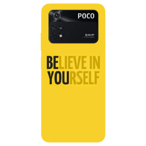Xiaomi Poco M4 Pro 4G Belive in Yourself Transparent Silicone TPU Θήκη