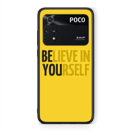 Xiaomi Poco M4 Pro 4G Belive in Yourself Black Glossy Θήκη