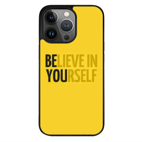 Apple iPhone 13 Pro Belive in Yourself Black Glossy Θήκη